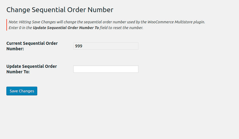 change sequential order number woocommerce woomultistore